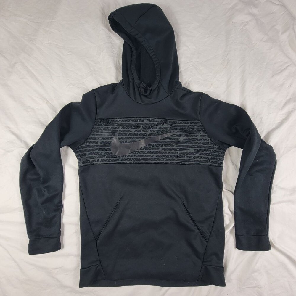 Nike Mens Small Black Pullover Sweater Hoodie Outdoors Casual Winter Warm